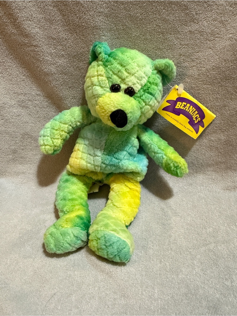 Green Tie-Dye Plush Bear - Soft Kids Stuffed Animal